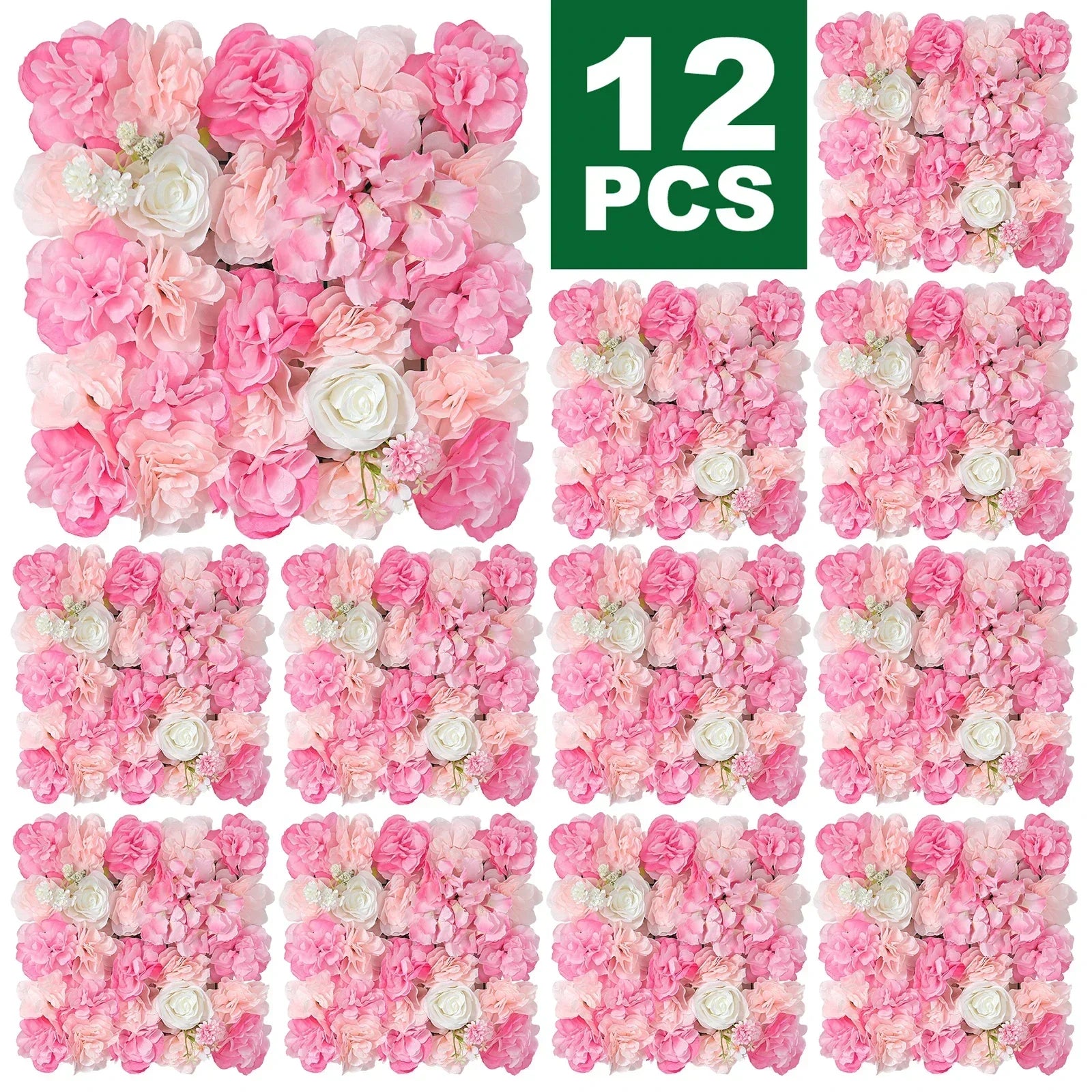 Artificial Rose Wall Panels for Wedding & Event Decor