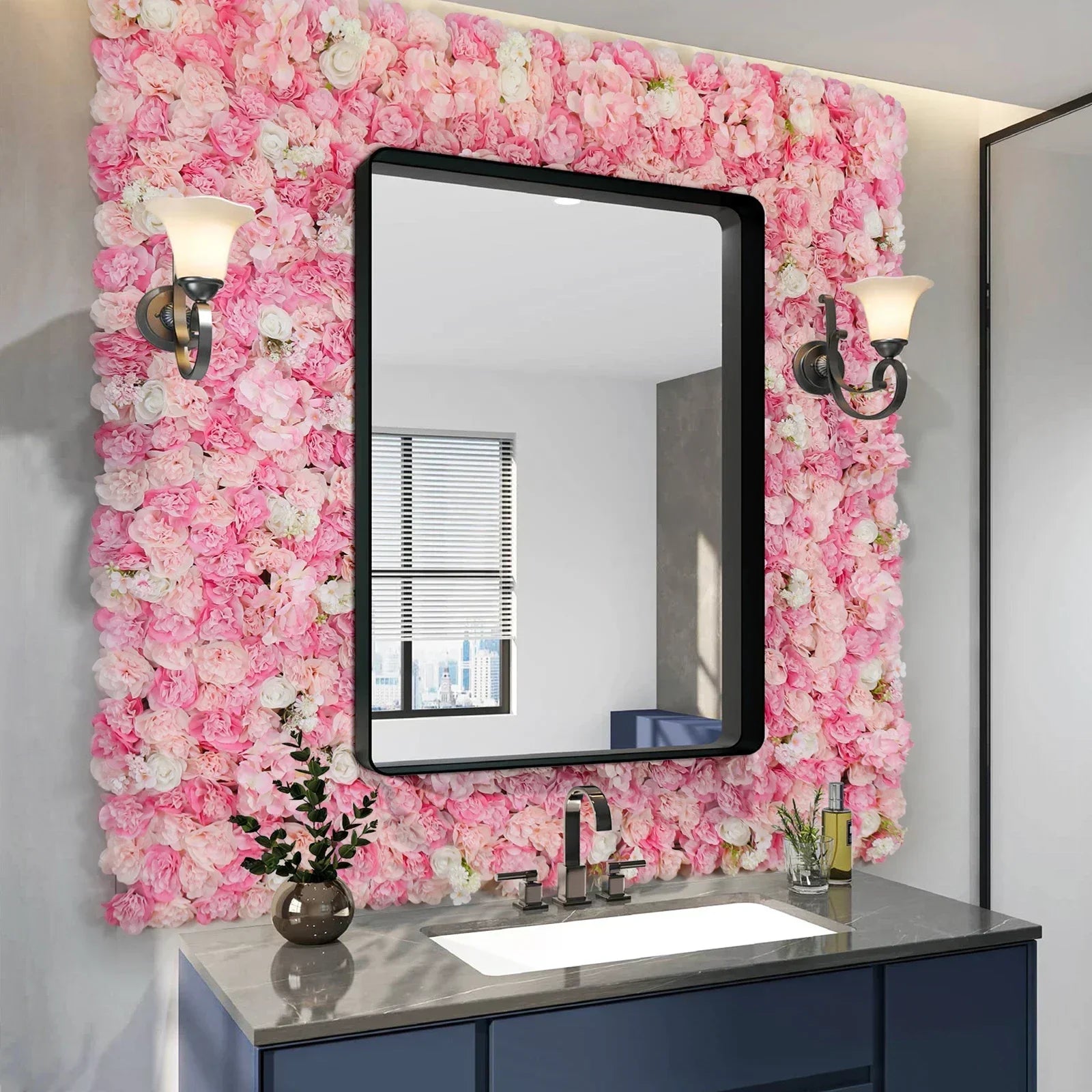 Artificial Rose Wall Panels for Wedding & Event Decor