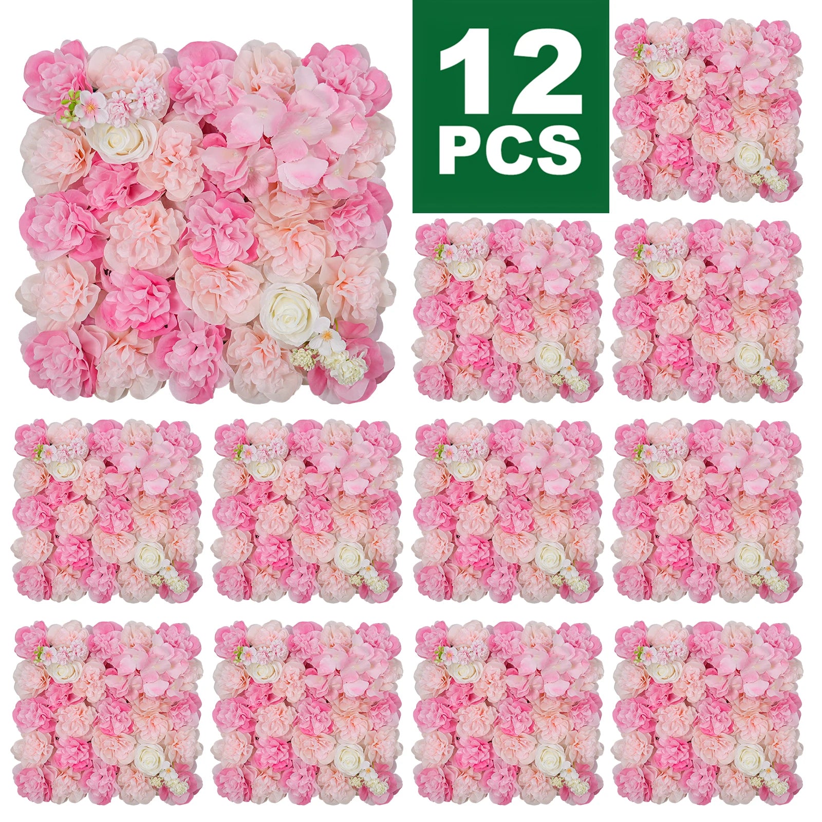 Artificial Rose Wall Panels for Wedding & Event Decor