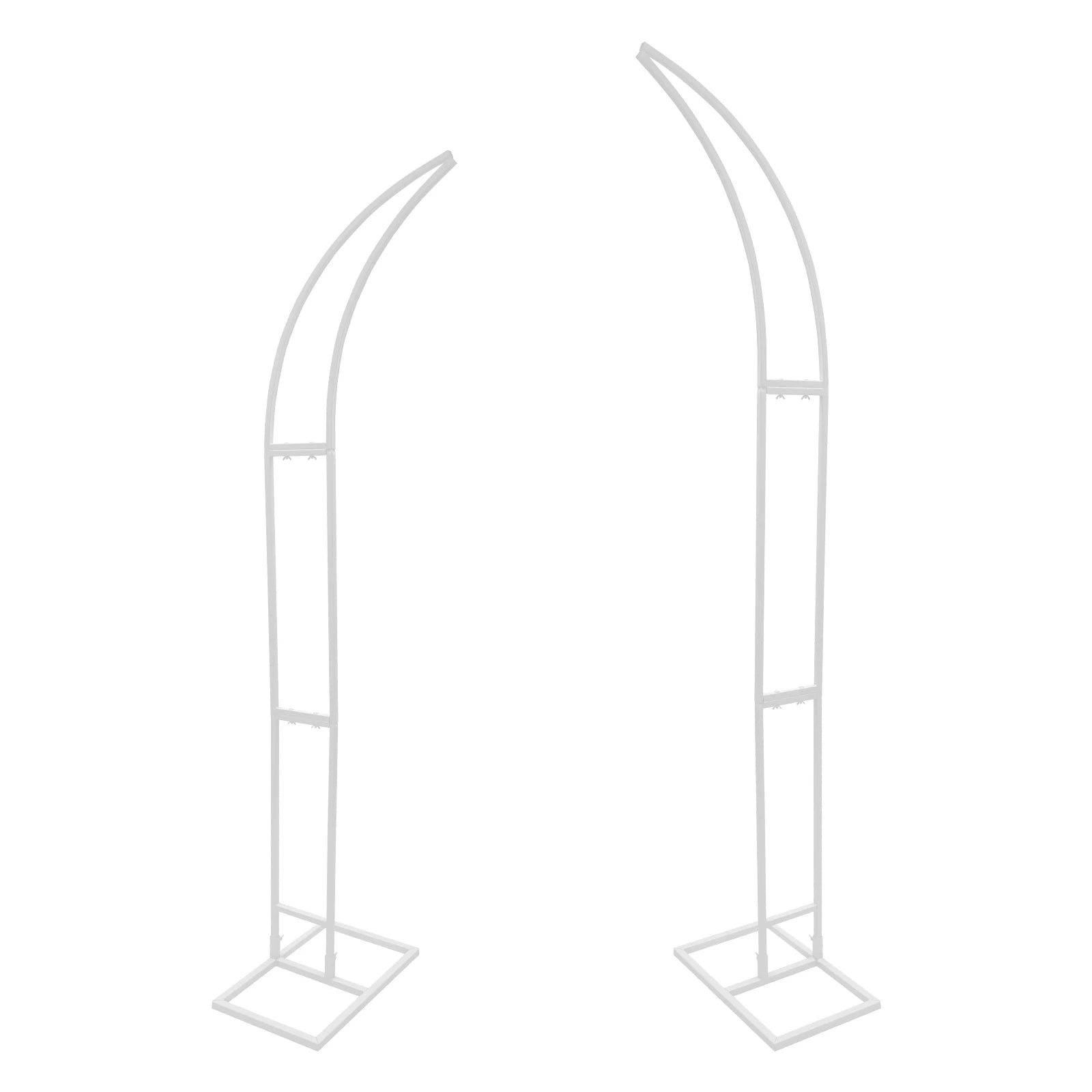 White/Gold Wedding Arch Backdrop Stand - 2.1m 2pcs Set
