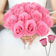 Artificial Glitter Rose Bouquet - Christmas & Valentine's Decor