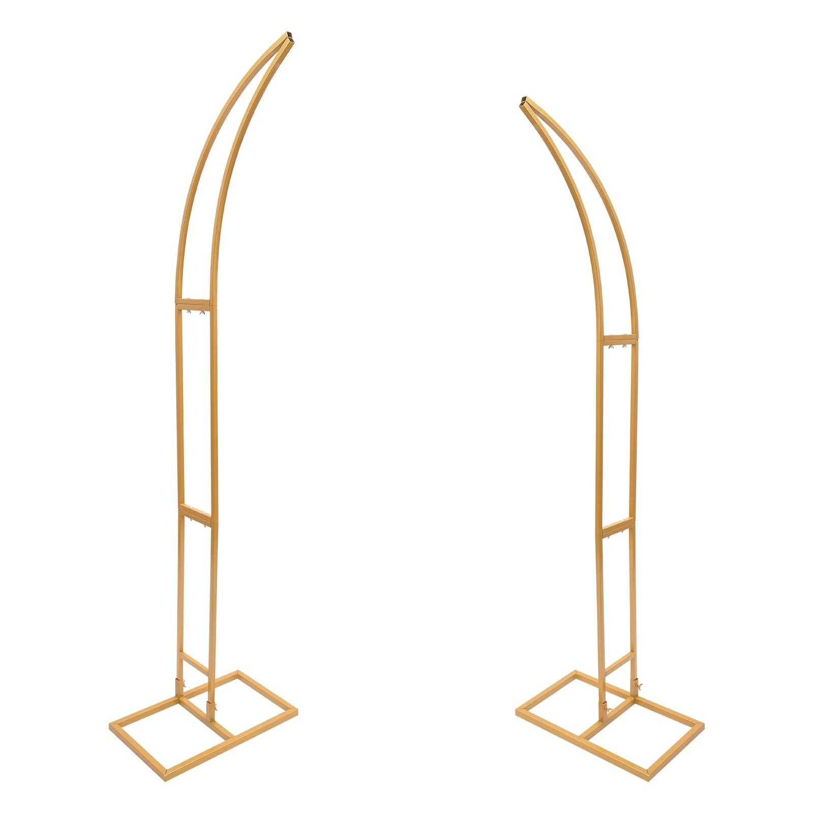 White/Gold Wedding Arch Backdrop Stand - 2.1m 2pcs Set