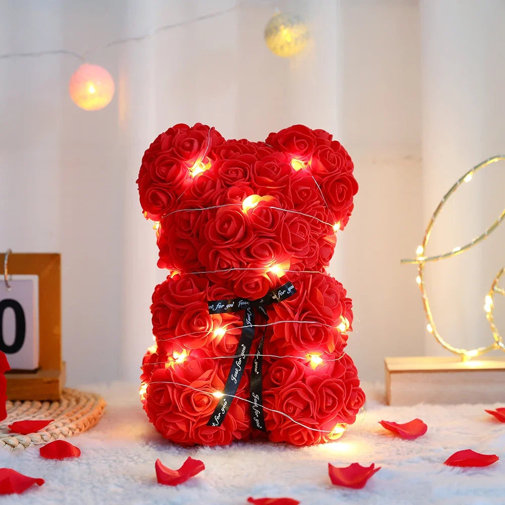 25cm Rose Teddy Bear Gift for Valentine’s and Anniversaries