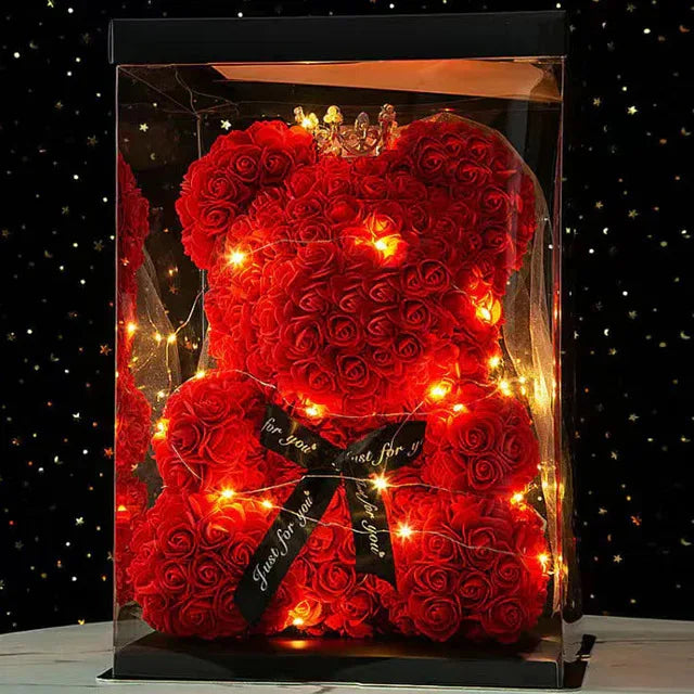 25cm Rose Teddy Bear Gift for Valentine’s and Anniversaries