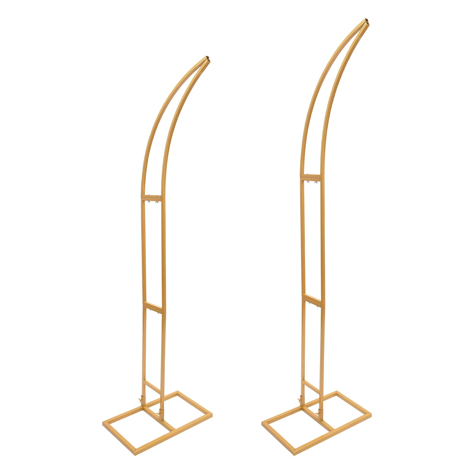 White/Gold Wedding Arch Backdrop Stand - 2.1m 2pcs Set