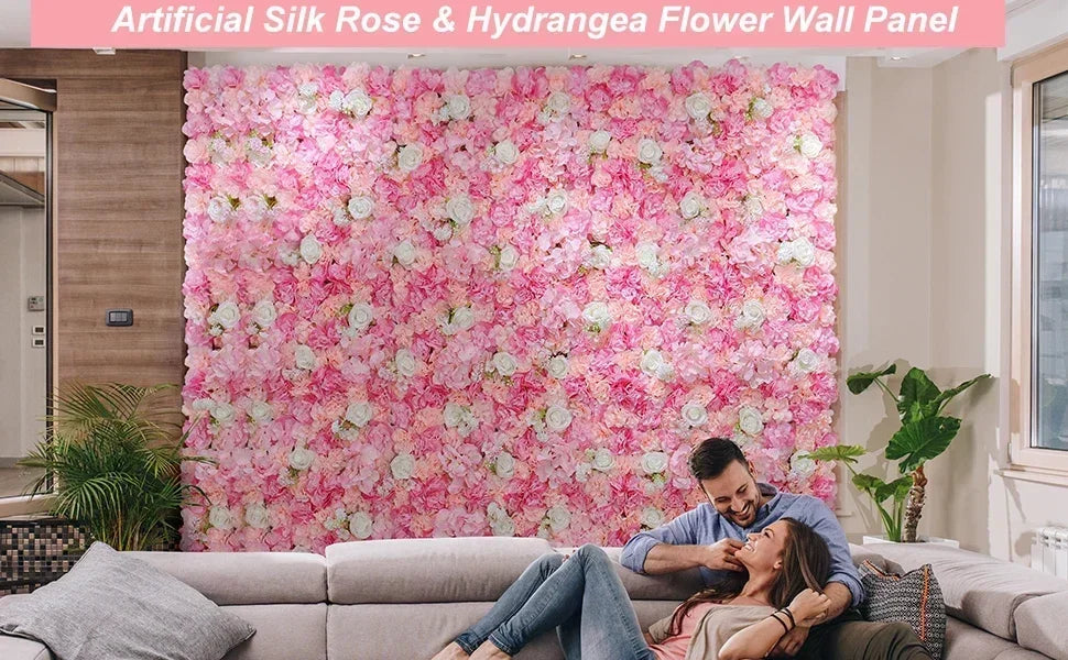 Artificial Rose Wall Panels for Wedding & Event Decor