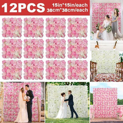 Artificial Rose Wall Panels for Wedding & Event Decor