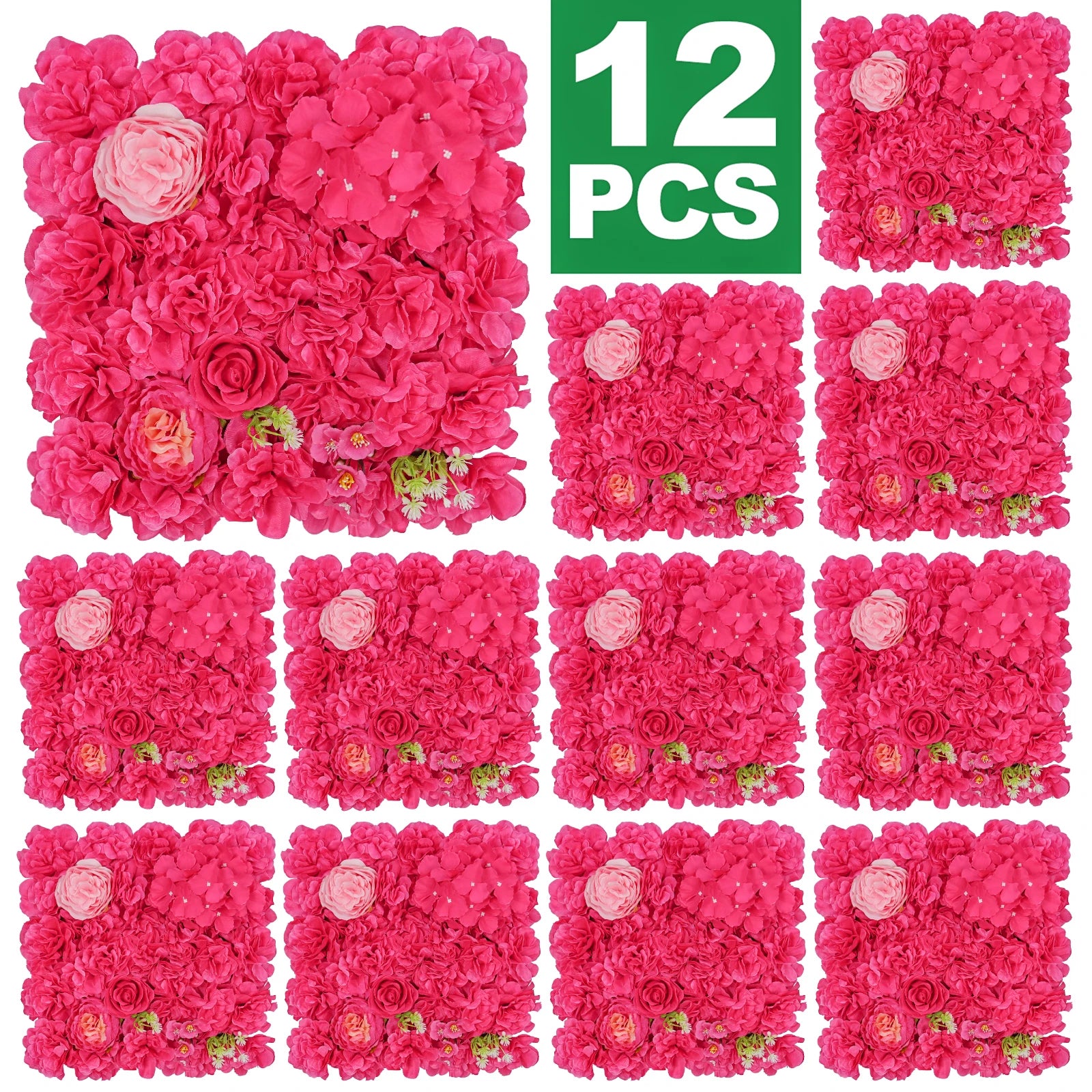 Artificial Rose Wall Panels for Wedding & Event Decor