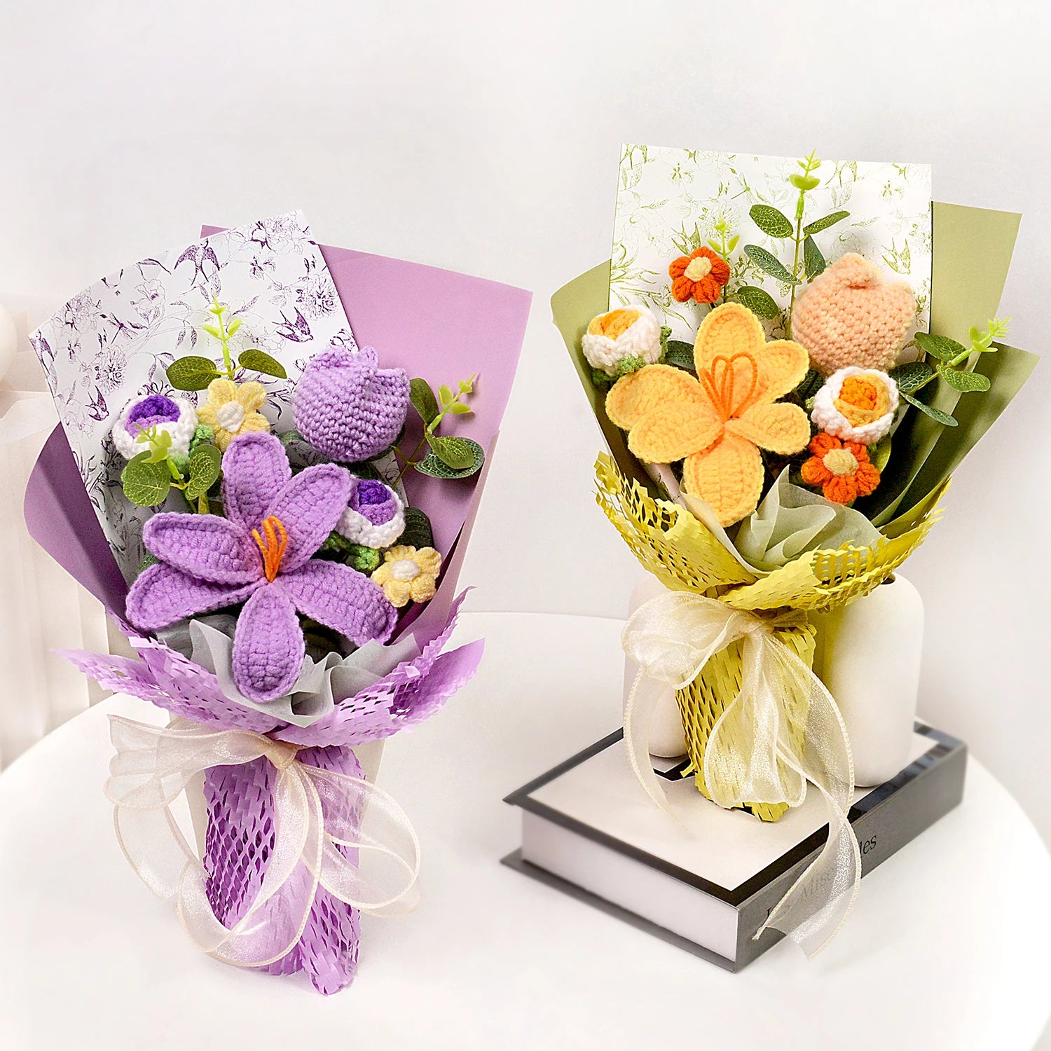 Handmade Crochet Tulip Bouquet: Ideal Gift & Home Decor