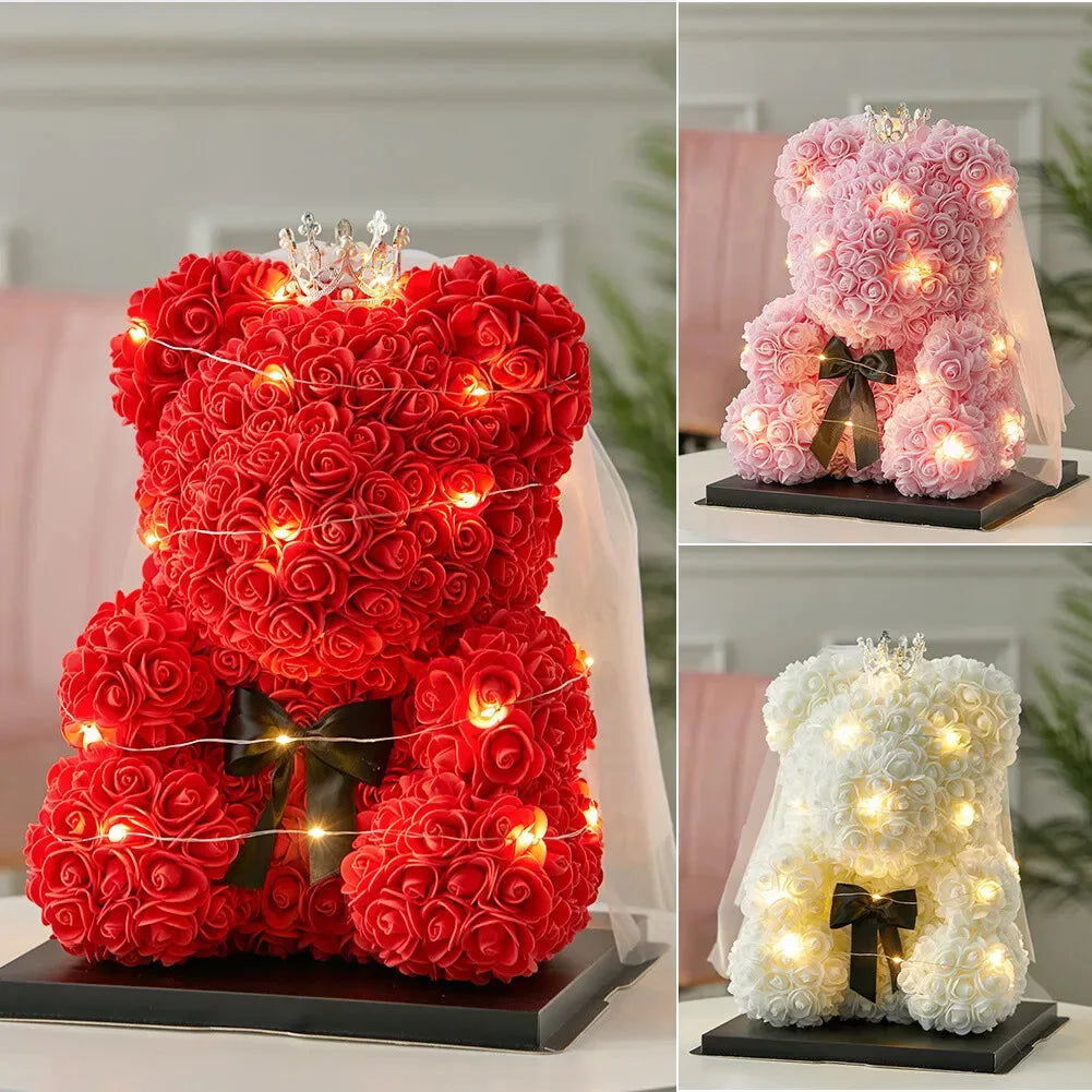25cm Rose Teddy Bear Gift for Valentine’s and Anniversaries