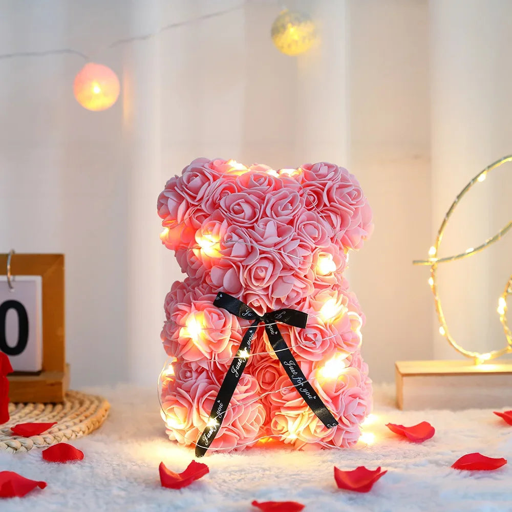 25cm Rose Teddy Bear Gift for Valentine’s and Anniversaries