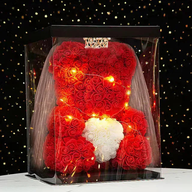 25cm Rose Teddy Bear Gift for Valentine’s and Anniversaries
