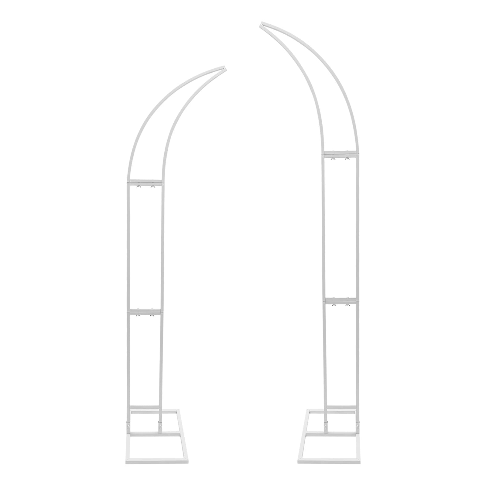 White/Gold Wedding Arch Backdrop Stand - 2.1m 2pcs Set