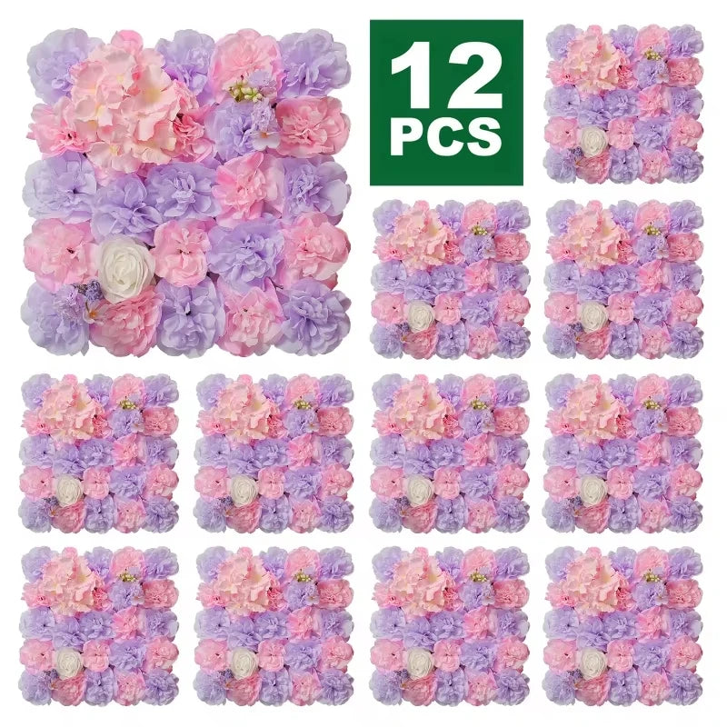 Artificial Rose Wall Panels for Wedding & Event Decor