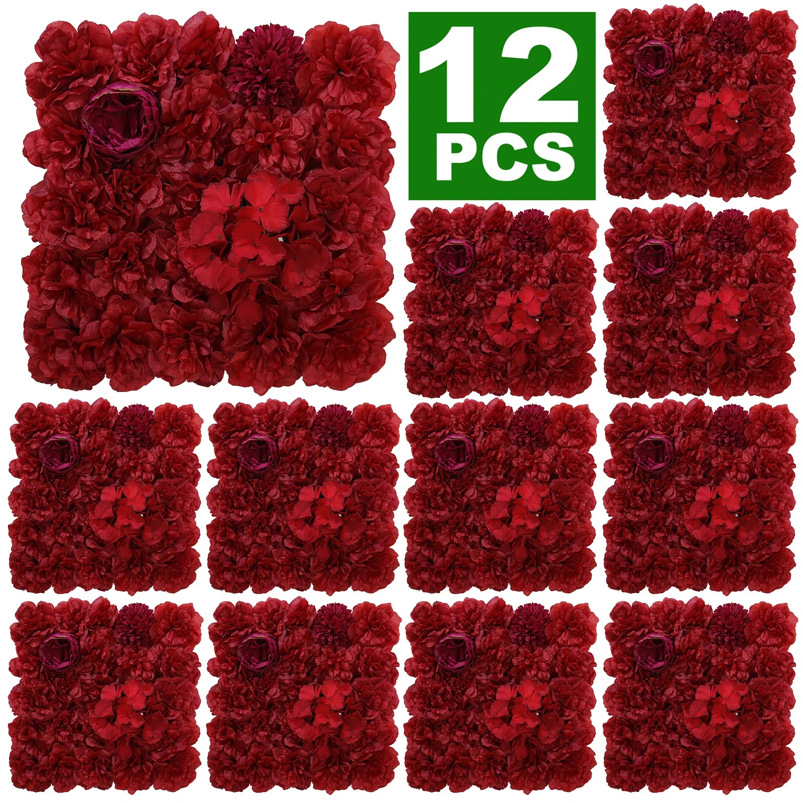 Artificial Rose Wall Panels for Wedding & Event Decor
