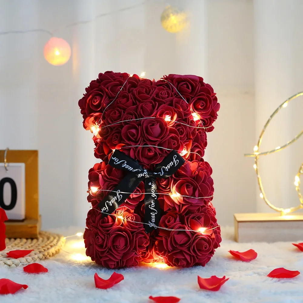 25cm Rose Teddy Bear Gift for Valentine’s and Anniversaries