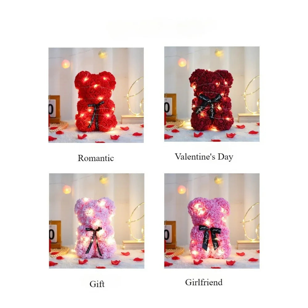 25cm Rose Teddy Bear Gift for Valentine’s and Anniversaries