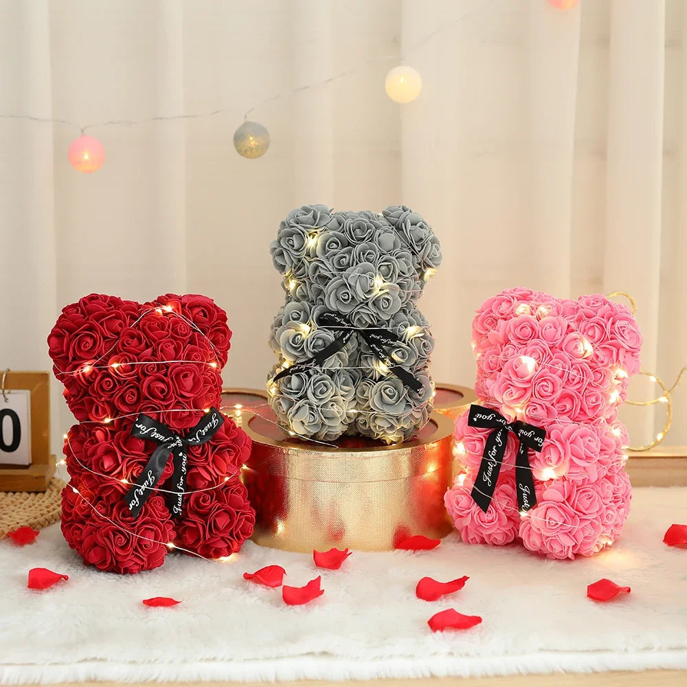 25cm Rose Teddy Bear Gift for Valentine’s and Anniversaries