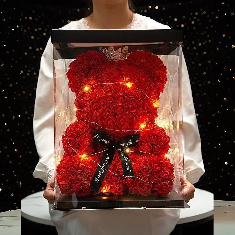 25cm Rose Teddy Bear Gift for Valentine’s and Anniversaries