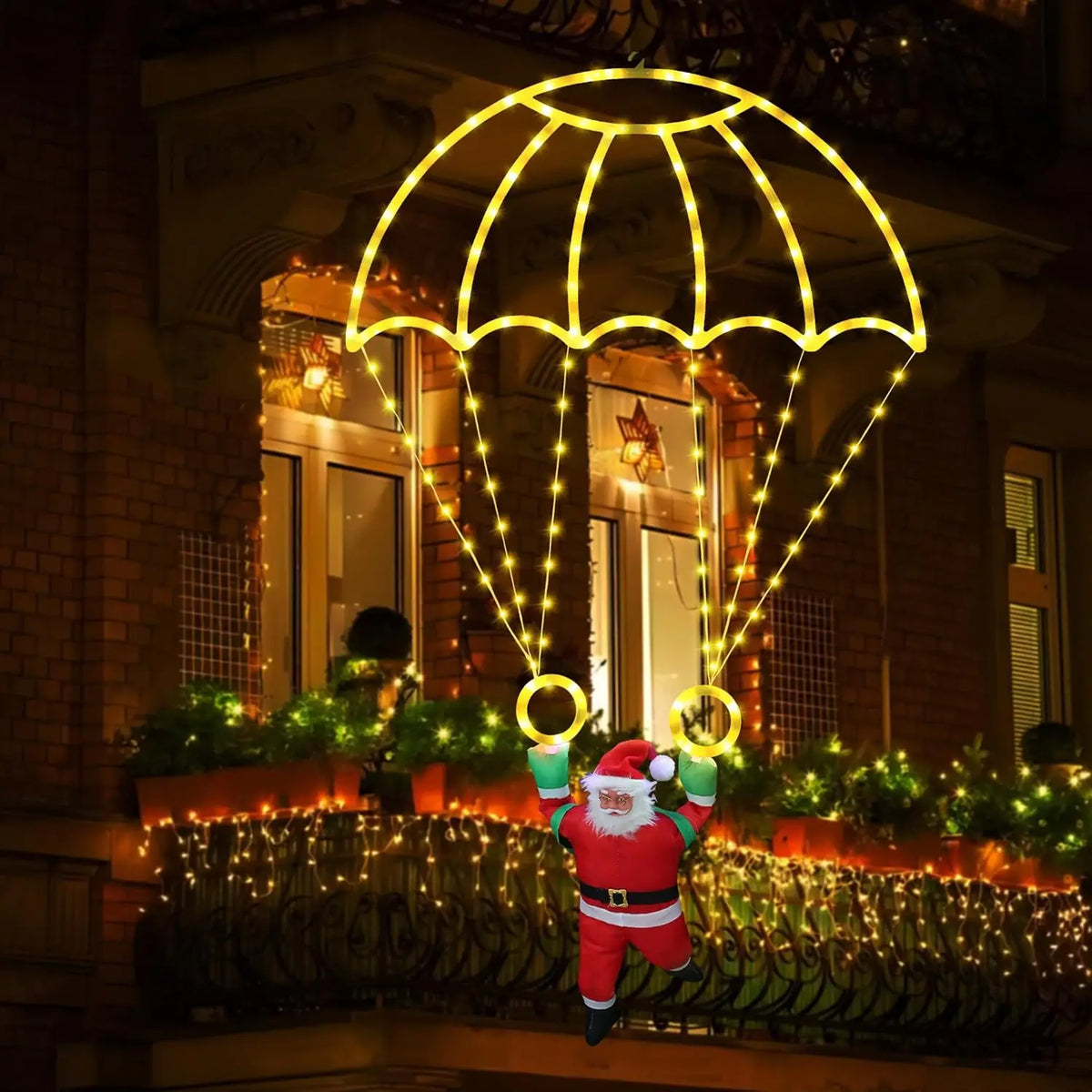 LED Santa parachute Christmas lights