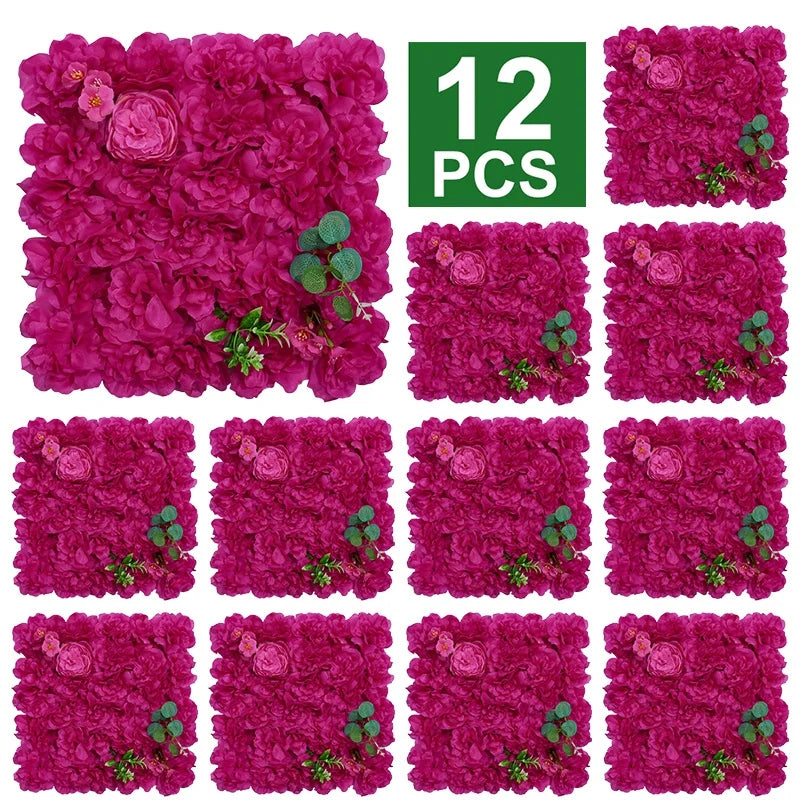 Artificial Rose Wall Panels for Wedding & Event Decor