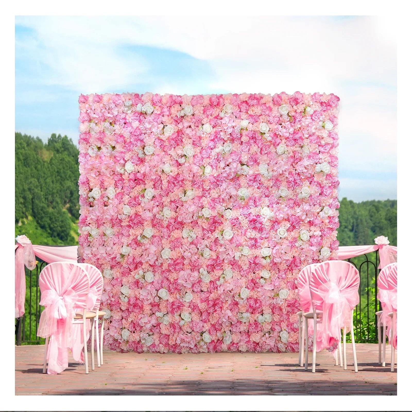 Artificial Rose Wall Panels for Wedding & Event Decor