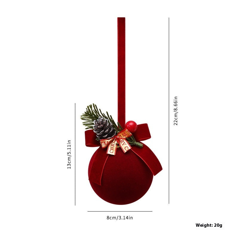 Scandinavian Flocking Christmas Tree and Home Décor Ornaments