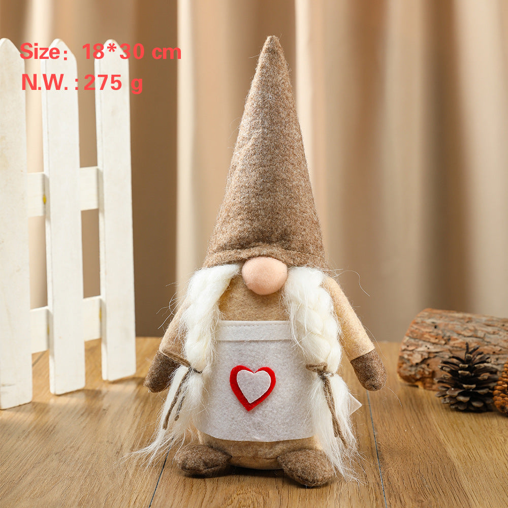 Faceless Christmas Goblin Doll Decoration - Modern Art Style