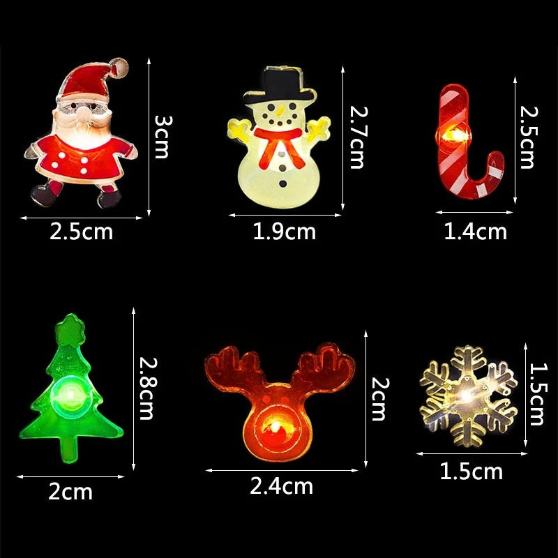 Mini LED Battery-Operated Christmas Lights - Snowflake & Deer