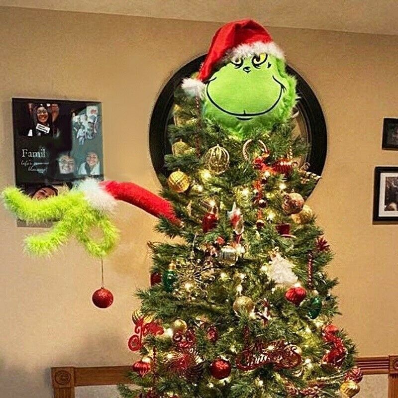 Festive Green Grinch Leg Ornament for Christmas Trees