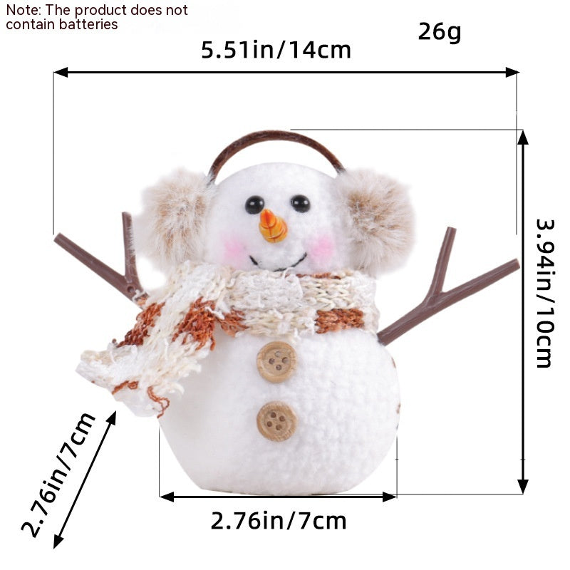 Luminous Christmas Ice Man Ornaments with Scarf Styles