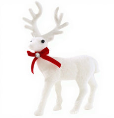 Christmas White Deer Plush Decoration - Large, Medium, Small