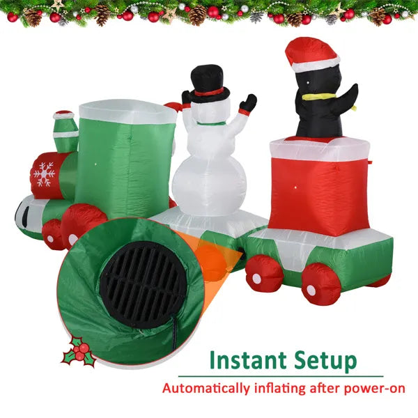 Festive Christmas Inflatables with LED Lights - Outdoor Decor