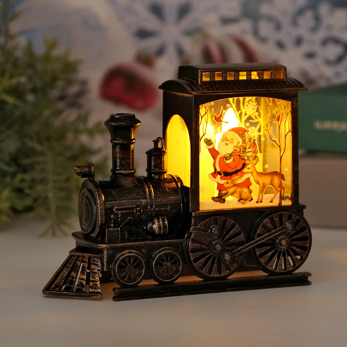 Festive Retro Train LED Night Light Decoration, 8 Colors