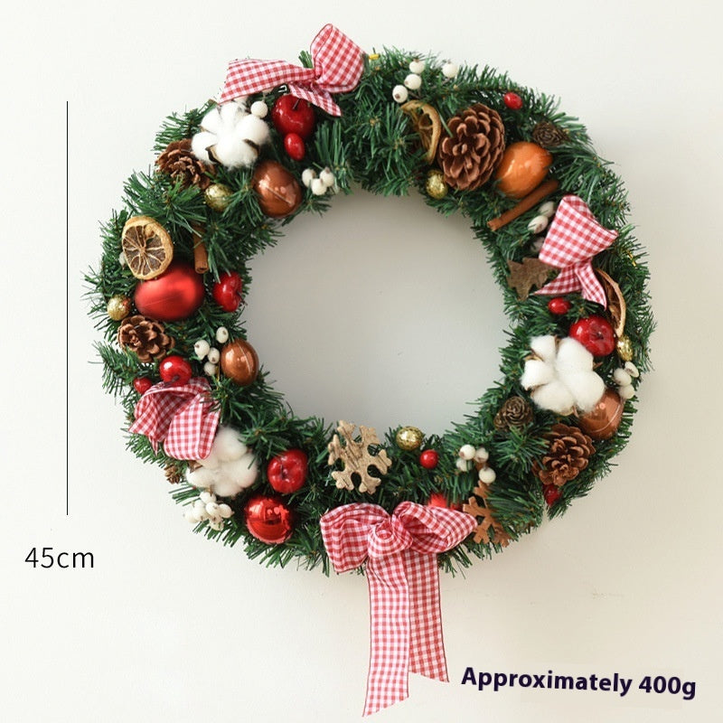 Festive PVC Christmas Garland Bow for Door and Window Decor