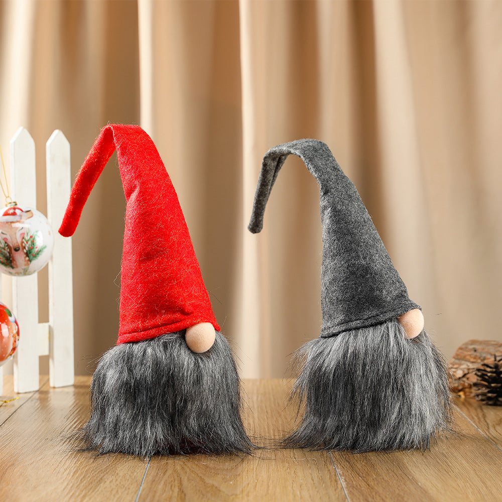 Faceless Christmas Goblin Doll Decoration - Modern Art Style