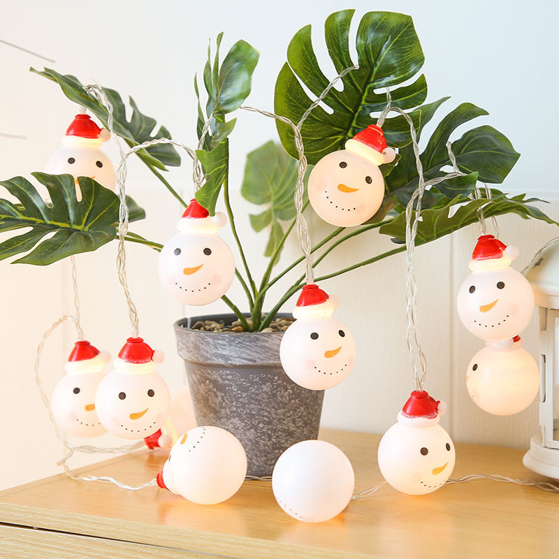 Festive LED Christmas Lights - Snowman & Santa Designs