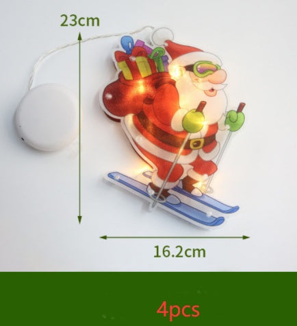LED Suction Cup Christmas Window Lights - Festive Decor