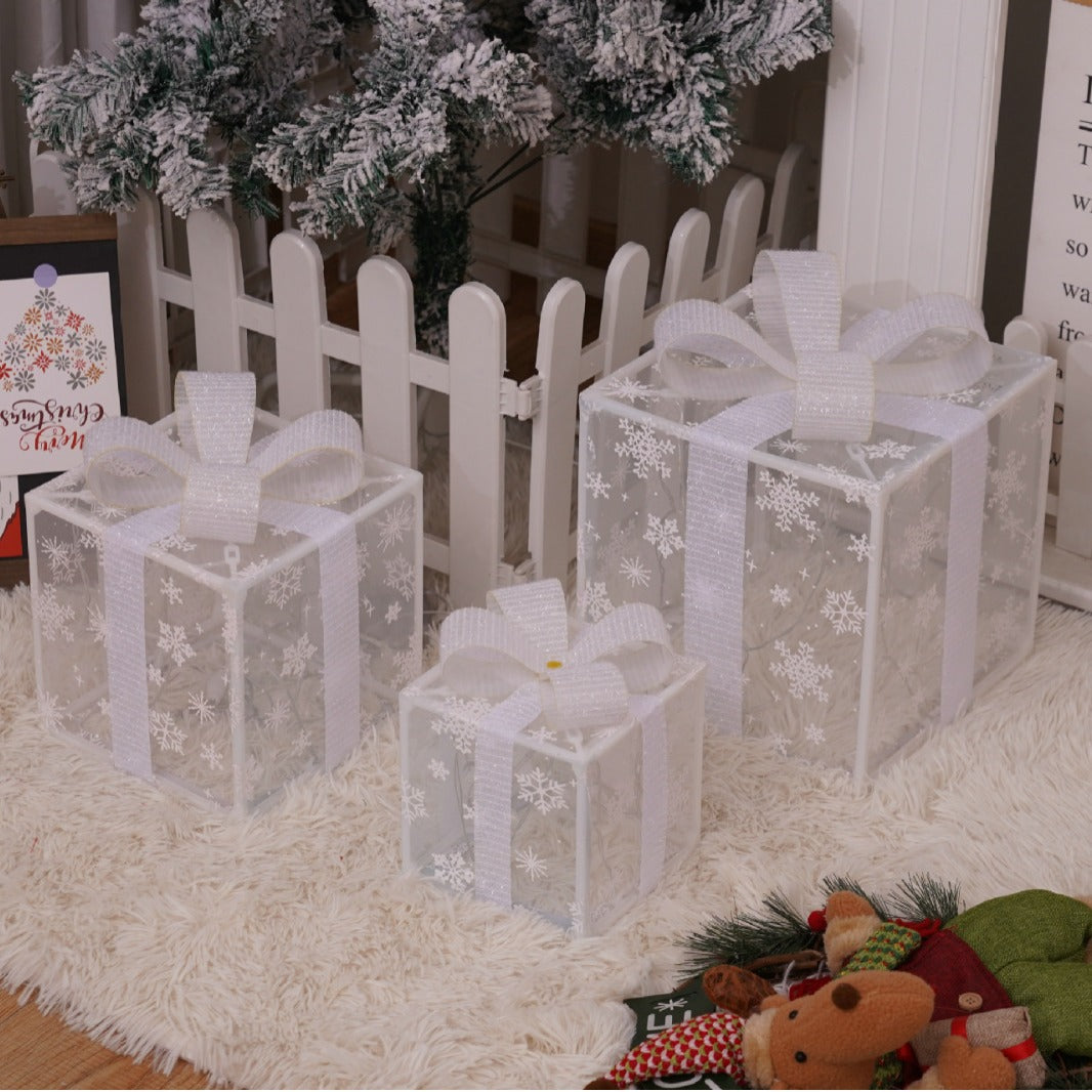 Battery-Powered LED Christmas Gift Box Decoration Lights Set