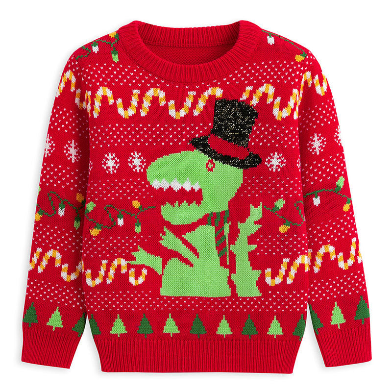 Unisex O-Neck Christmas Sweater in Luxurious Silk Fabric