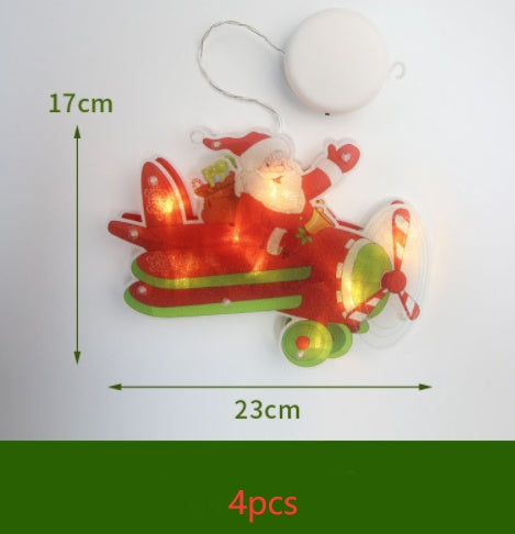 LED Suction Cup Christmas Window Lights - Festive Decor