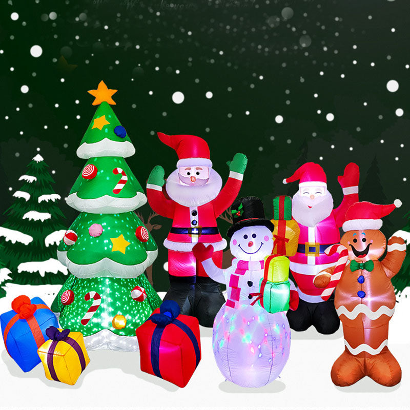 LED Christmas Inflatable Santa Snowman Tree Yard Decor