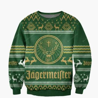 Unisex Digital Print Christmas Sweater - Polyester Top
