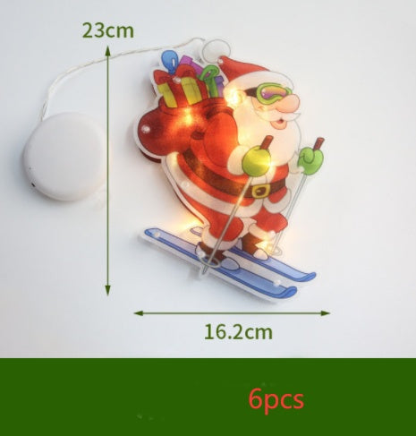 LED Suction Cup Christmas Window Lights - Festive Decor
