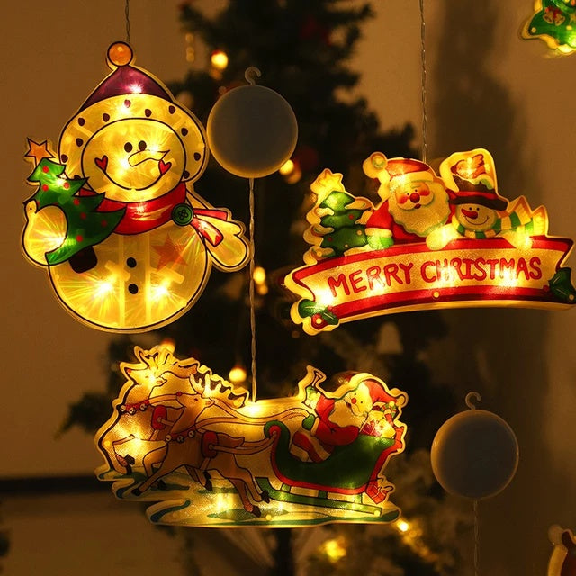Santa Claus LED Suction Cup Window Lights Christmas Decor