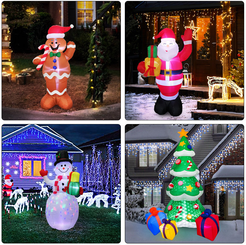 LED Christmas Inflatable Santa Snowman Tree Yard Decor