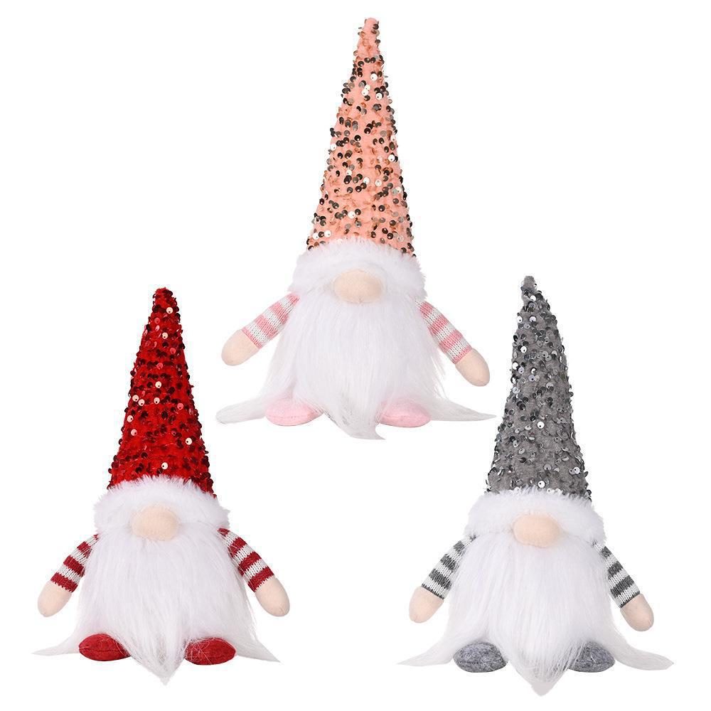 Christmas Rudolph Sequin Ornaments with Lights - 30cm