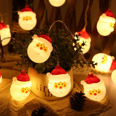 Festive LED Christmas Lights - Snowman & Santa Designs