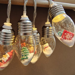 Festive LED String Lights - Snowman, Santa, and More