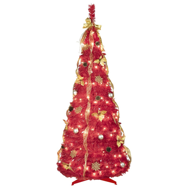 6ft Pre-Lit Christmas Tree with Decorations & Lights